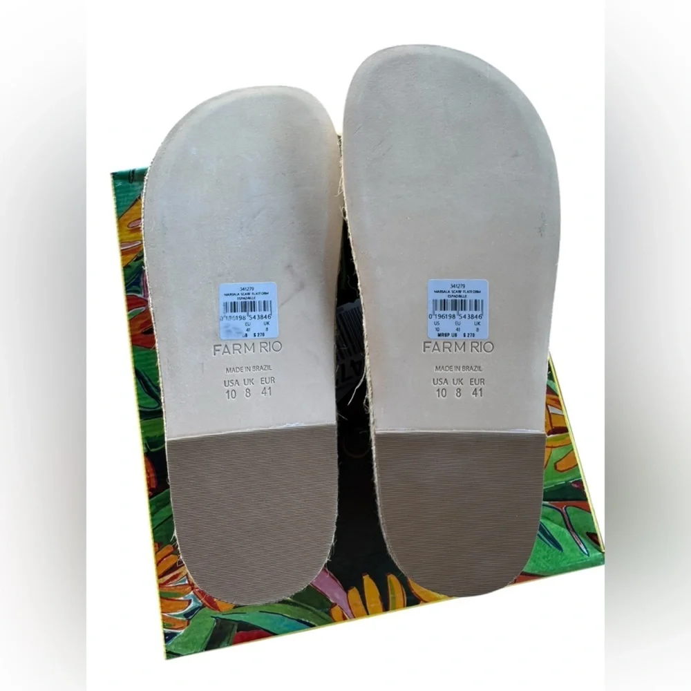 Farm Rio Scarf Raffia Platform Sandals - Picture 13 of 16